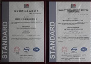 質(zhì)量管理體系認(rèn)證證書